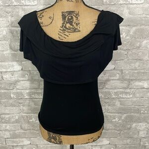 BLVD Layered Neckline Knit Tee
